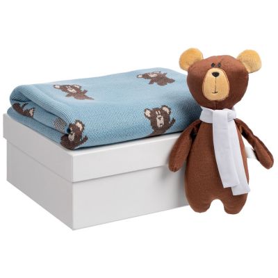 Набор детский с мишками Beastie Toys, небесно-голубой-0