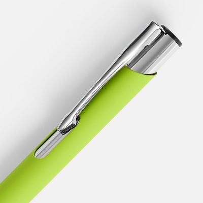 Ручка шариковая Keskus Soft Touch, зеленое яблоко-2