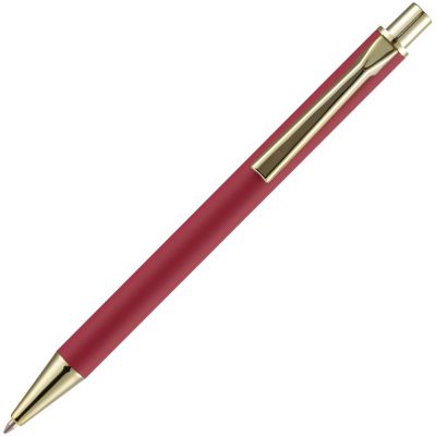 Ручка шариковая Lobby Soft Touch Gold, красная-3