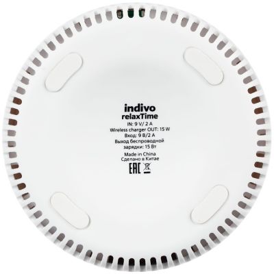 Bluetooth-колонка с беспроводной зарядкой relaxTime, белая-5