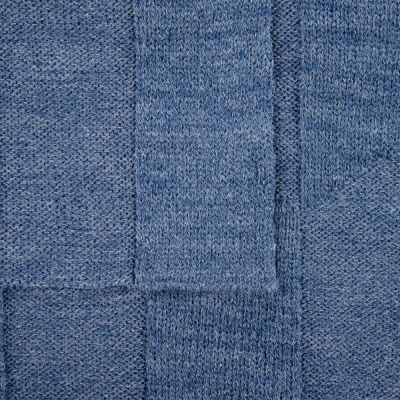 Плед Rombus, синий меланж (джинс)-2