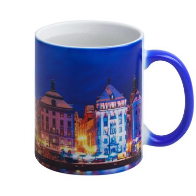 Кружка «Хамелеон», матовая, синяя-7