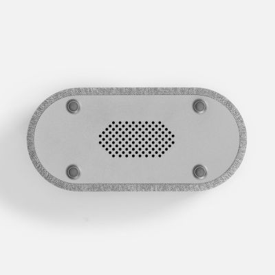 Колонка с часами и беспроводной зарядкой Veske ver.3, серая-3