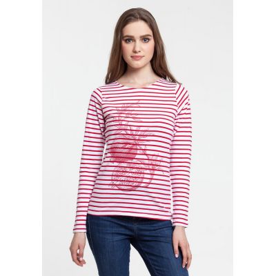 Футболка женская Grand Granat, белая с красным-3