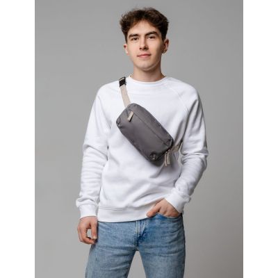 Поясная сумка Sensa, серая с бежевым-6