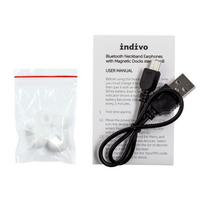 Bluetooth наушники stereoBand, ver.2, белые-3