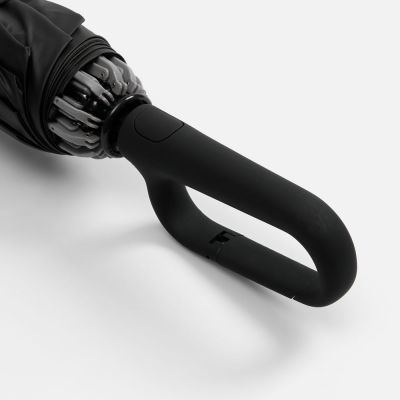 Зонт обратного сложения с ручкой-карабином Foldberry, черный-4