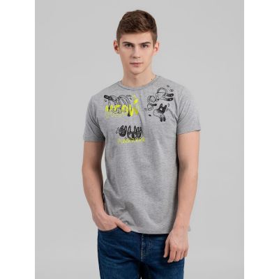 Футболка с термонаклейками Meow, серый меланж-2