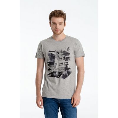 Футболка «Волка футболка», серый меланж-0