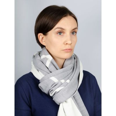 Шарф Bereg, молочный с серым-0