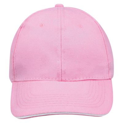 Бейсболка Buffalo, розовая с белым-1