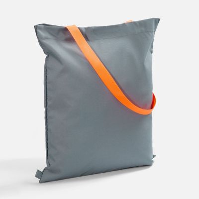 Шопер B3, серый с оранжевыми ручками-0