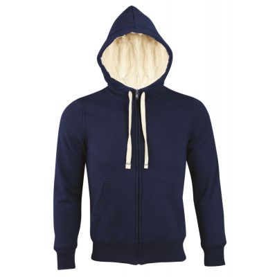 Толстовка унисекс на молнии Sherpa 280, темно-синяя-0