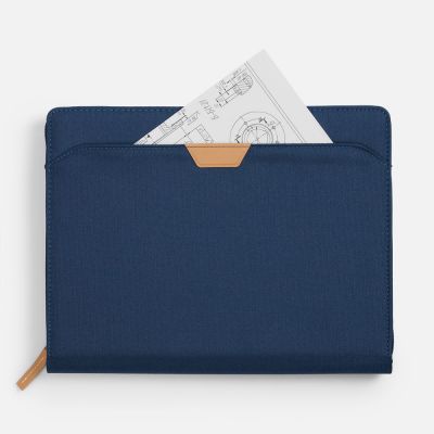 Папка-портфолио с блокнотом Seminari, синяя-5