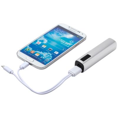 Внешний аккумулятор Easy Metal 2200 мАч, серебристый-4