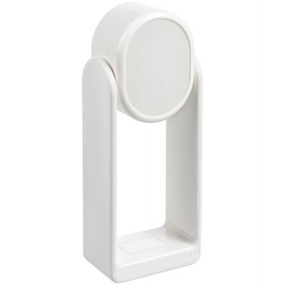 Настольная лампа с зеркалом и беспроводной зарядкой Tyro, белая-1