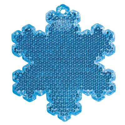 Пешеходный светоотражатель «Снежинка», синий-0