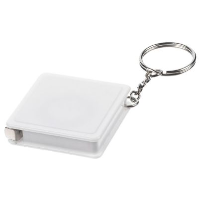 Брелок с рулеткой Square, ver.2, белый-1