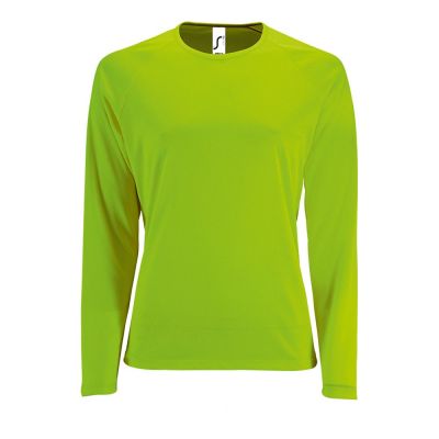 Футболка с длинным рукавом Sporty LSL Women, зеленый неон-0