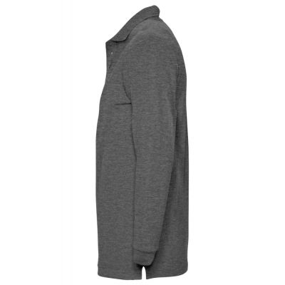 Рубашка поло мужская с длинным рукавом Winter II 210 черный меланж-2