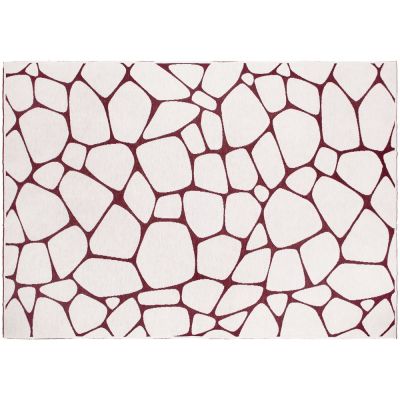 Плед Giraffe, бежевый с бордовым-3