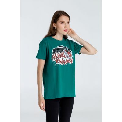 Футболка «Пленка кончилась», изумрудно-зеленая-4