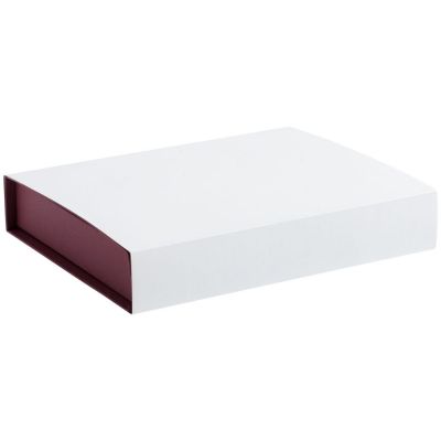 Коробка Duo под ежедневник и ручку, бордовая-4