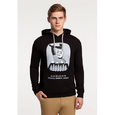 Толстовка с капюшоном «Хардкор», черная-2