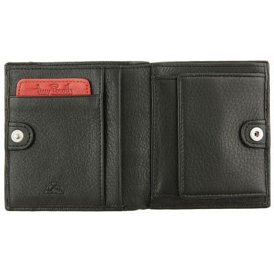 Кошелек Inserto на кнопке, черный-2