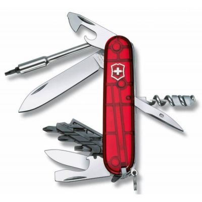 Офицерский нож CyberTool S, прозрачный красный-0