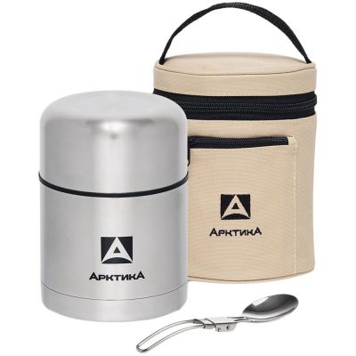 Термос для еды «Арктика 500» в чехле, стальной-0