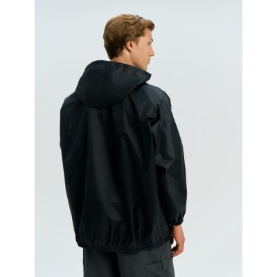 Дождевик-анорак Alatau, укороченный, черный, единый размер-6