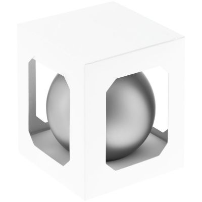 Оформительский шар Finery, 10 см, матовый серебристый-1