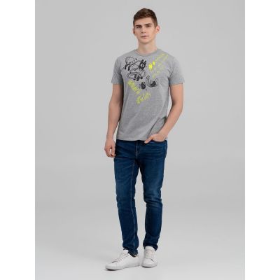 Футболка с термонаклейками Meow, серый меланж-4