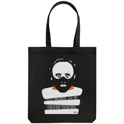 Холщовая сумка «Ганнибал Лектор», черная-1