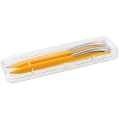 Набор Pin Soft Touch: ручка и карандаш, желтый-2