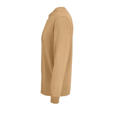 Футболка унисекс с длинным рукавом Pioneer LSL, бежевая-1