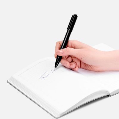 Ручка шариковая Lucenti с подсветкой логотипа, черная-4