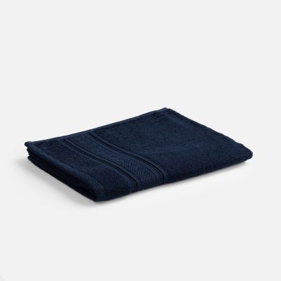 Полотенце махровое Terrychic, среднее, темно-синее-0