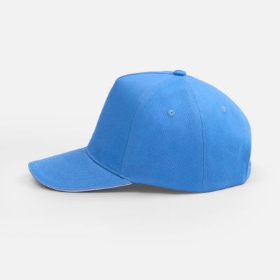 Бейсболка Classic 2.0, синяя с белым кантом-3