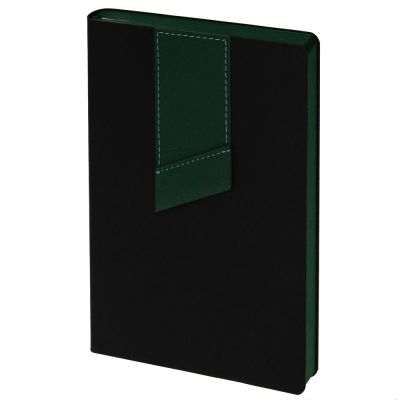 Ежедневник Bookmark, недатированный, черный с зеленым-0