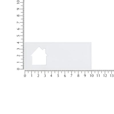 Лейбл из ПВХ с вырубкой «Дом», белый-2