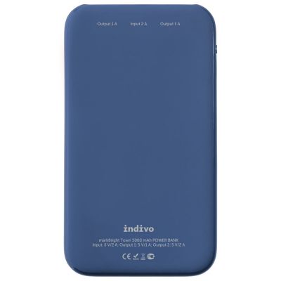 Аккумулятор с подсветкой markBright Town, 5000 мАч, синий-2