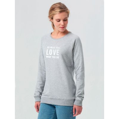 Свитшот женский Do Love, серый меланж-2