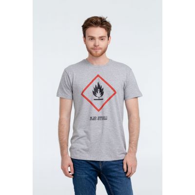 Футболка «Жар-птица», серый меланж-0