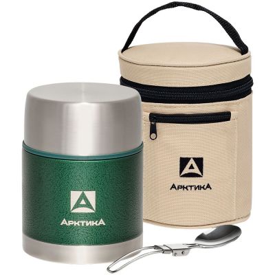 Термос для еды в чехле «Арктика 600», зеленый-0