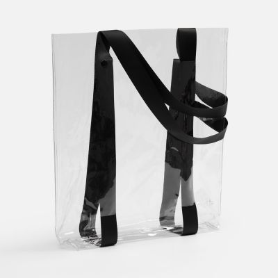 Шопер Clear Fest, ver.2, прозрачный с черными ручками-0