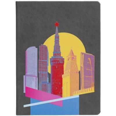 Блокнот Moscow State of Mind, в линейку, серый-1