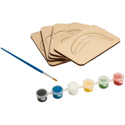 Карточки-раскраски Wood Games, овощи-6