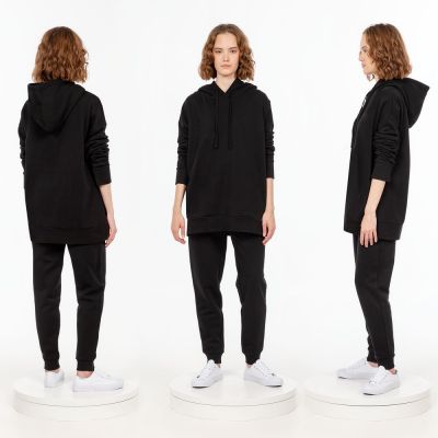 Худи унисекс H2, черное-2